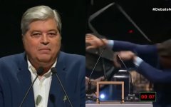 Vídeo: Datena agride Pablo Marçal com cadeirada na TV Cultura